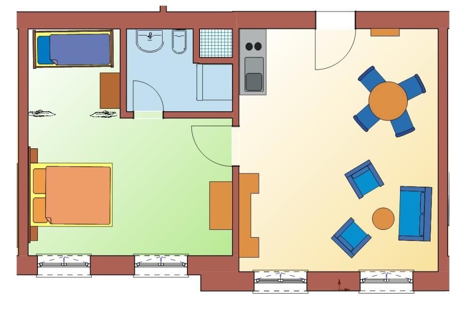 Grundriss Apartment 02